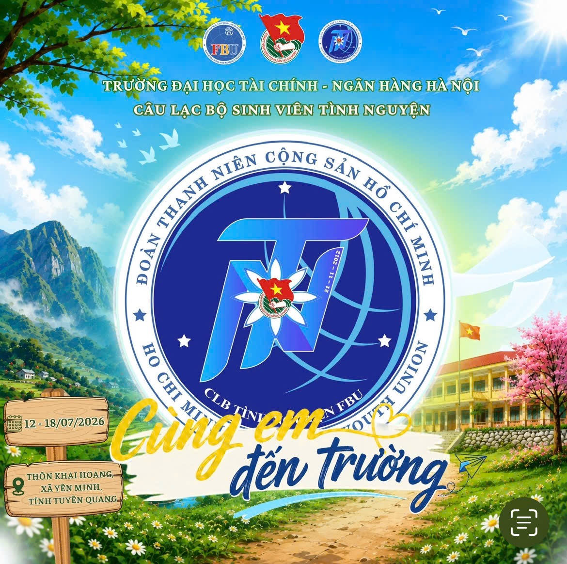 Đội hình Mùa hè xanh 2026 - Trường Đại học Tài chính - Ngân hàng Hà Nội