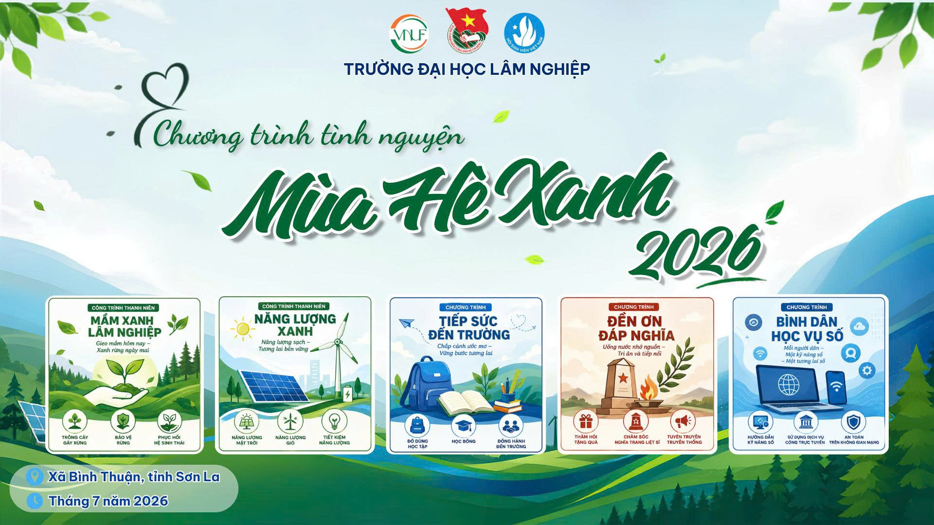 Mùa hè xanh Trường Đại học Lâm nghiệp