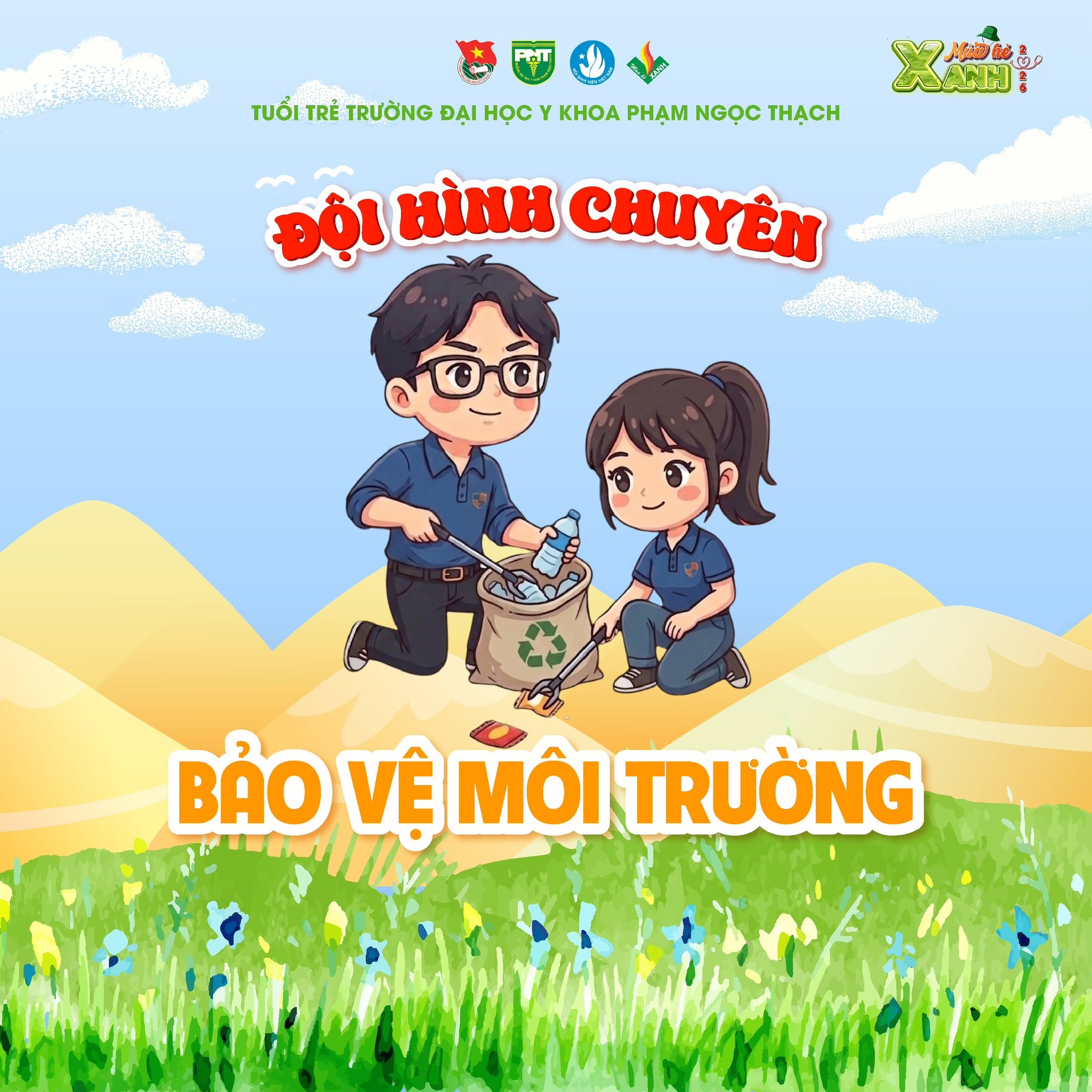 Đội hình Bảo vệ môi trường Trường Đại học Y khoa Phạm Ngọc Thạch