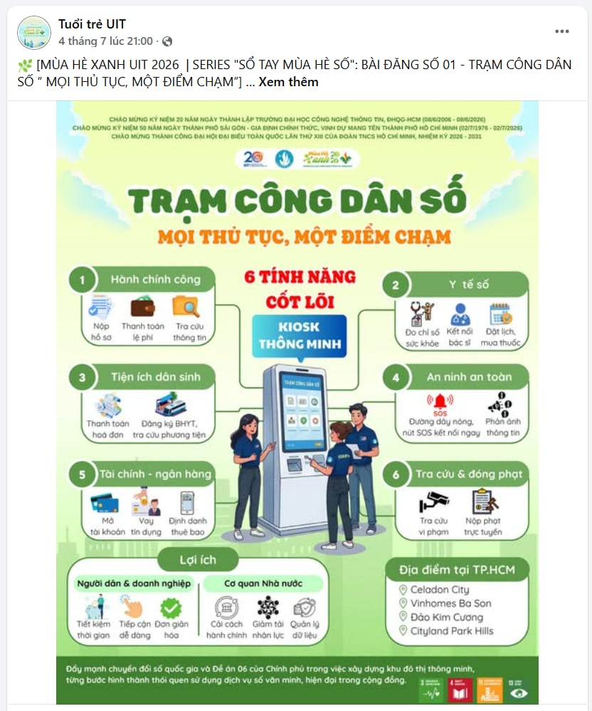 [MÙA HÈ XANH UIT 2026 | CHUỖI BÀI ĐĂNG TUYÊN TRUYỀN "SỔ TAY MÙA HÈ SỐ"] [BÀI ĐĂNG 01]