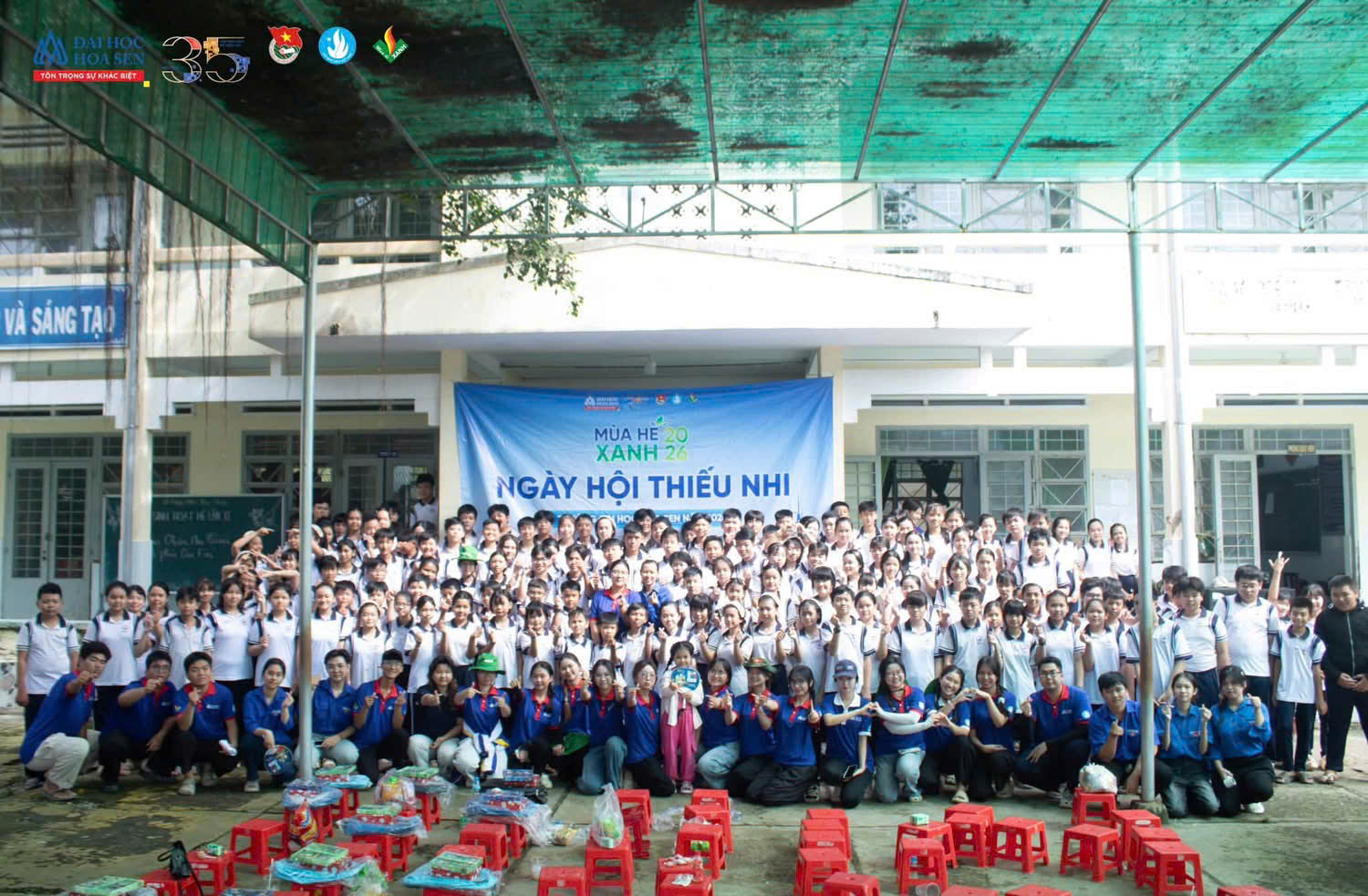 SÂN CHƠI THIẾU NHI TRƯỜNG THCS HƯNG PHONG TỈNH VĨNH LONG