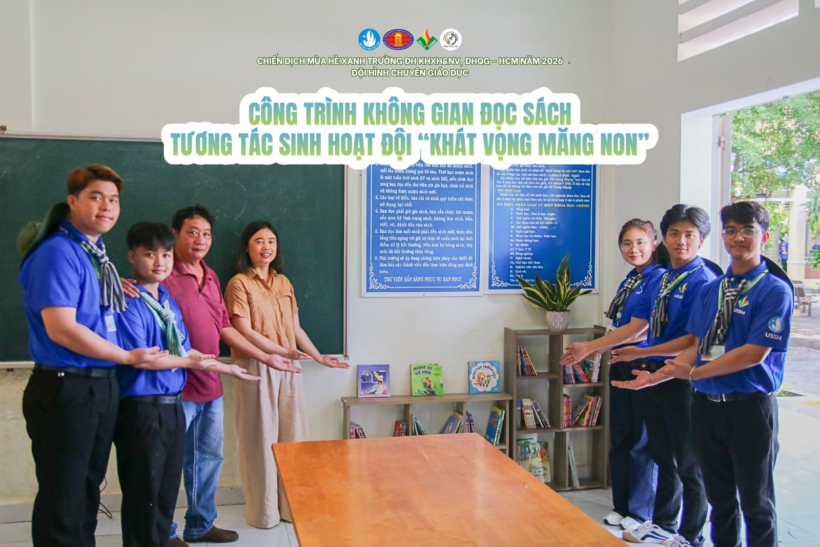 CÔNG TRÌNH KHÔNG GIAN ĐỌC SÁCH TƯƠNG TÁC SINH HOẠT ĐỘI “KHÁT VỌNG MĂNG NON”