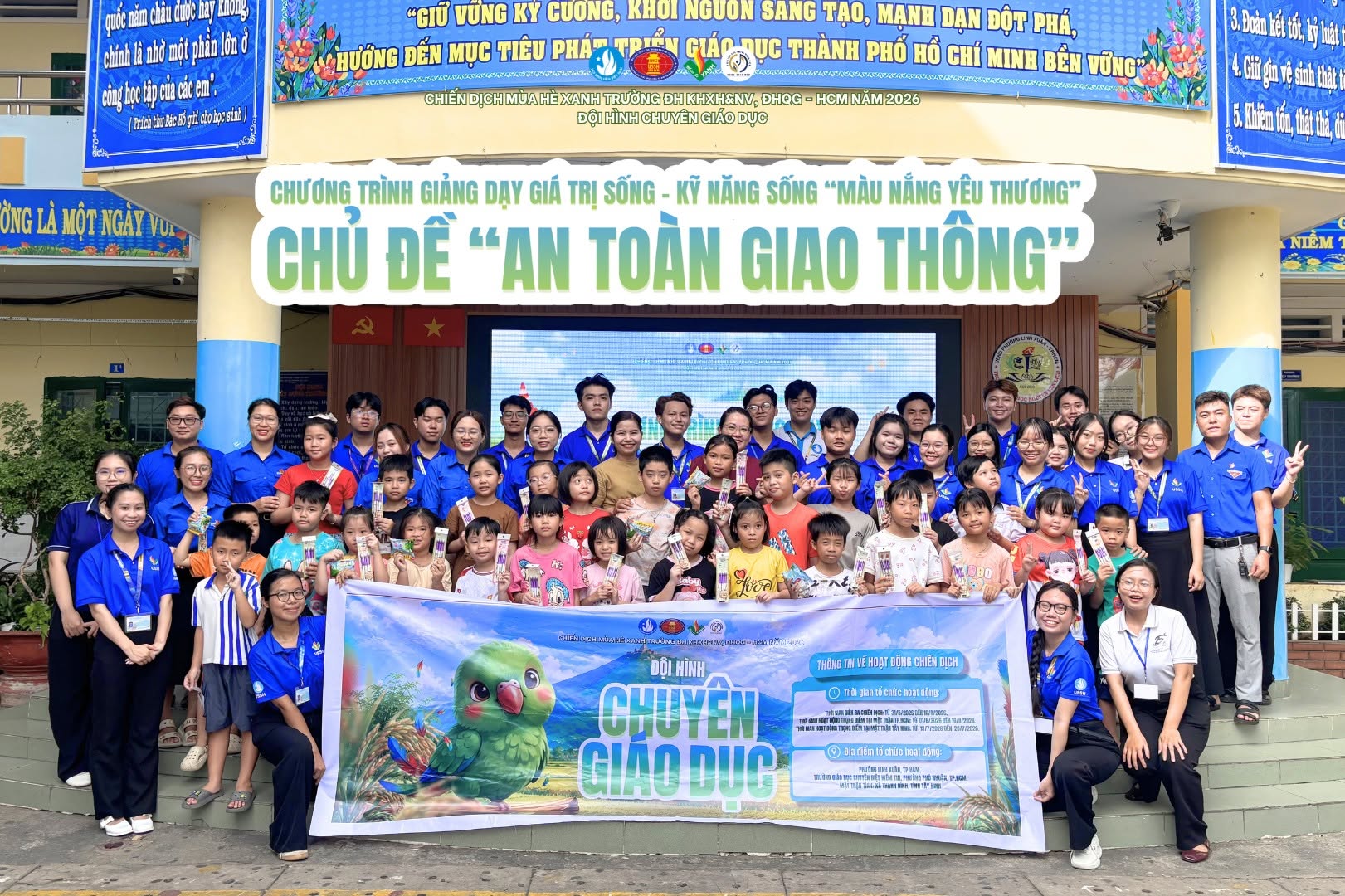 CHƯƠNG TRÌNH “MÀU NẮNG YÊU THƯƠNG”: LAN TỎA KIẾN THỨC AN TOÀN GIAO THÔNG TẠI TRƯỜNG TIỂU HỌC NGUYỄN VĂN LỊCH