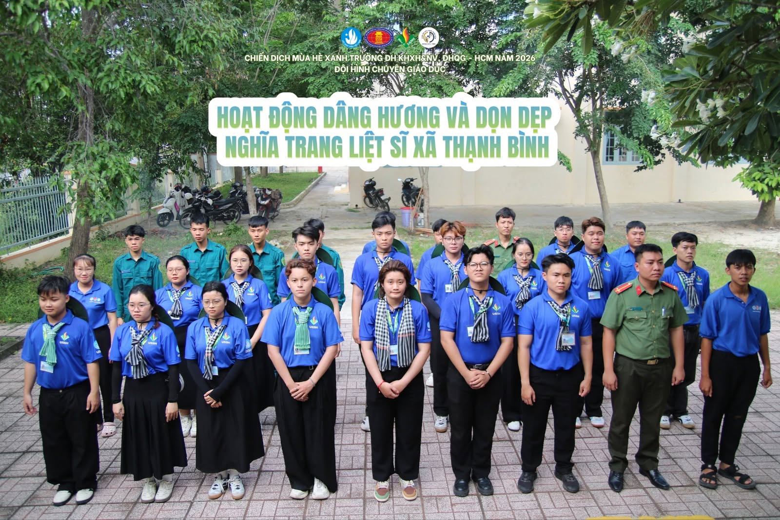 HOẠT ĐỘNG DÂNG HƯƠNG & DỌN DẸP NGHĨA TRANG LIỆT SĨ XÃ THẠNH BÌNH