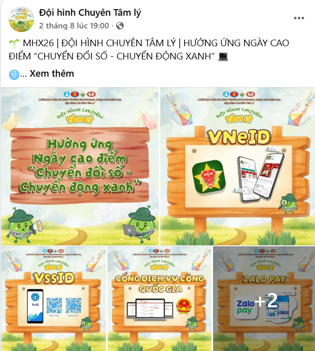 HƯỞNG ỨNG NGÀY CAO ĐIỂM “CHUYỂN ĐỔI SỐ - CHUYỂN ĐỘNG XANH”
