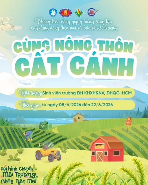 PHONG TRÀO ĐÓNG GÓP Ý TƯỞNG SÁNG TẠO XÂY DỰNG NÔNG THÔN MỚI VÀ BẢO VỆ MÔI TRƯỜNG | "CÙNG NÔNG THÔN CẤT CÁNH"