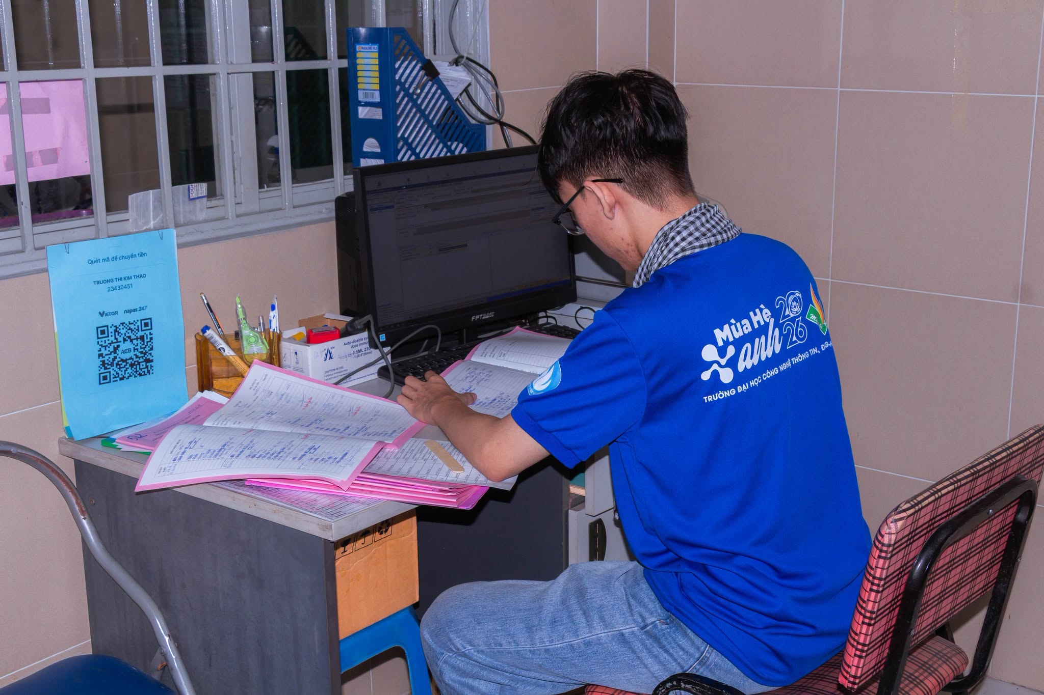 HỖ TRỢ NHẬP LIỆU KHÁM SỨC KHOẺ TOÀN DÂN TẠI TRUNG TÂM Y TẾ