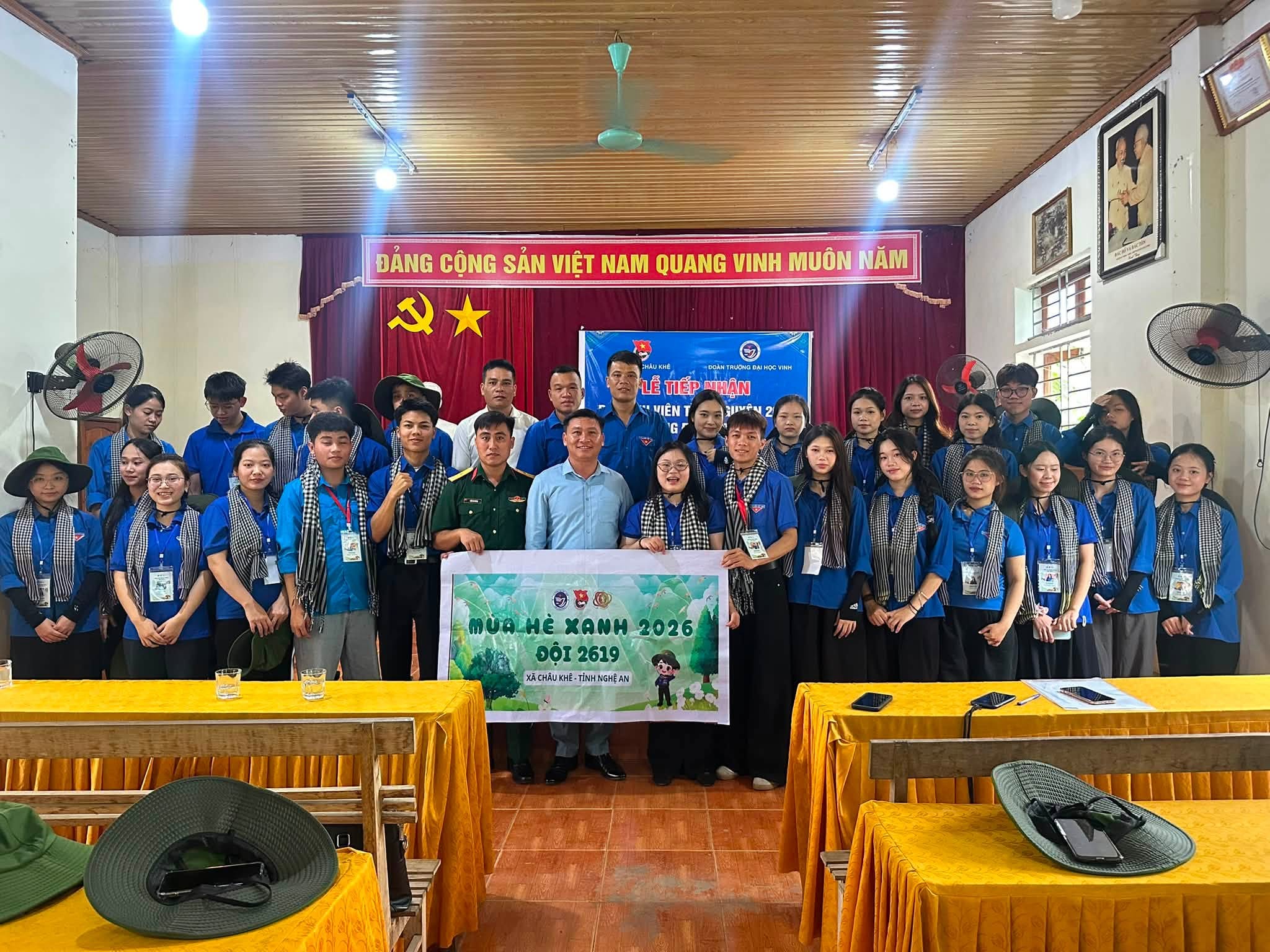 MÙA HÈ XANH 2026 CHÂU KHÊ NỒNG HẬU CHÀO ĐÓN ĐỘI TÌNH NGUYỆN 2619 – TRƯỜNG ĐẠI HỌC VINH 💙